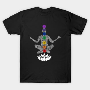 Typography Yoga Chakras II T-Shirt